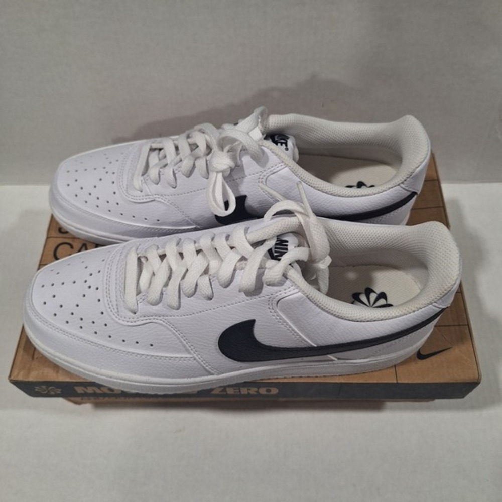 Nike Men's Court Vision Low Next Nature Sneakers, White/Black, Size‎ 12 New - Picture 6 of 15